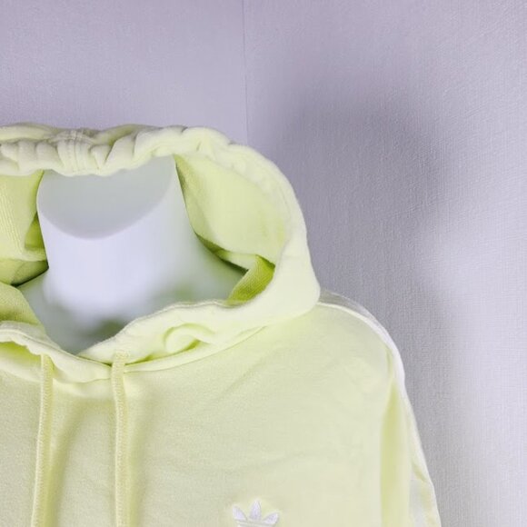 Adidas Women's Lime Yellow Long Sleeve Casual Pullover Hoodie Size M - Picture 4 of 8